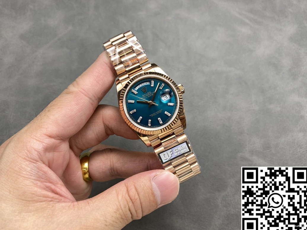 Tungsten Steel Rose Gold Rolex Date Dial v5 QF M128235-0085 Blue Day Factory 36mm 0312